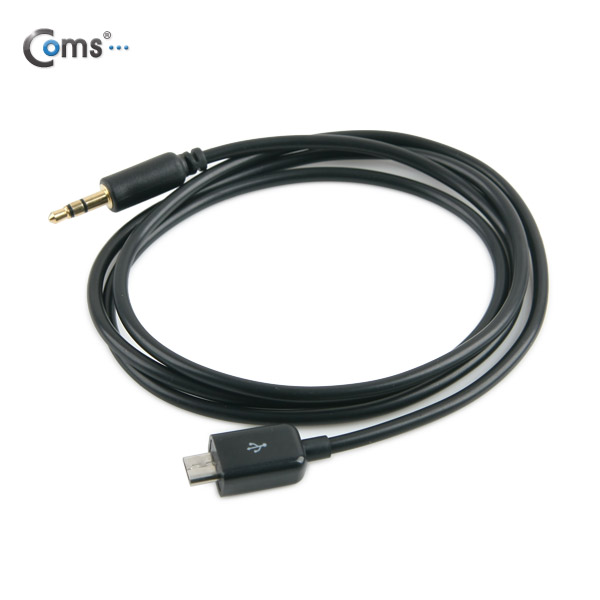 Coms Micro USB(5P) 케이블(Micro B/Stereo 3.5Ø 변환) 1M