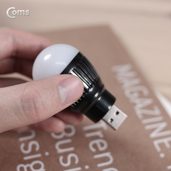 Coms 전구형 USB 램프(short type) Black