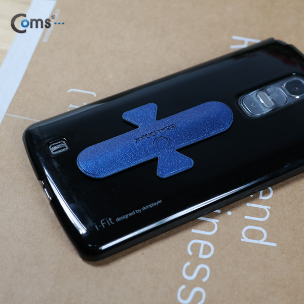 Coms BBALDDAK(빨딱) 원터치 국산 스마트폰 거치대 / 블루