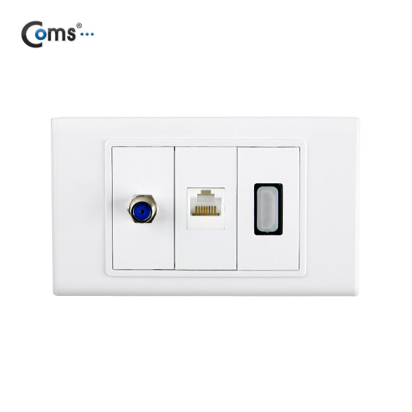 Coms HDMI 월 플레이트 (HDMI/RF/UTP)