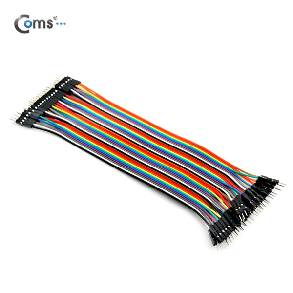 Coms 브레드보드, 접촉케이블(점퍼선) 40set, 20cm, M/M
