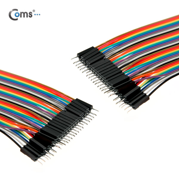 Coms 브레드보드, 접촉케이블(점퍼선) 40set, 20cm, M/M