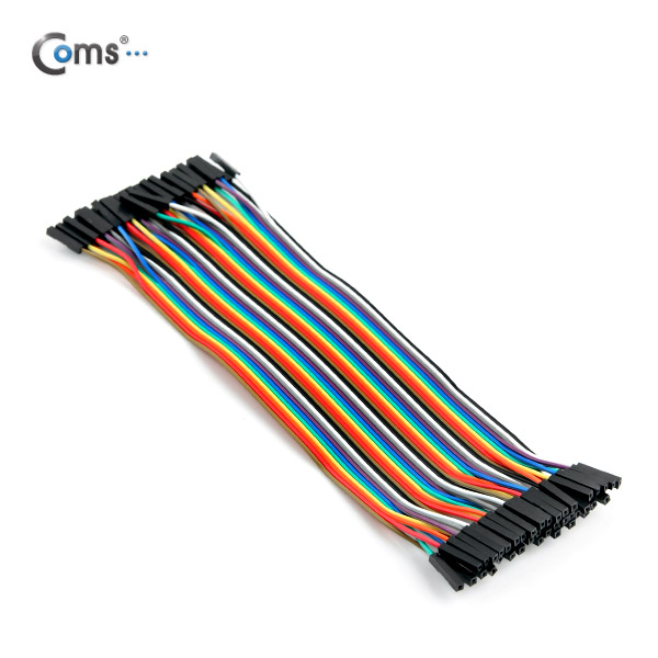 Coms 브레드보드, 접촉케이블(점퍼선) 40set, 20cm, F/F