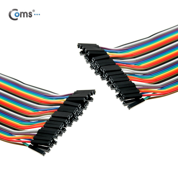 Coms 브레드보드, 접촉케이블(점퍼선) 40set, 20cm, F/F