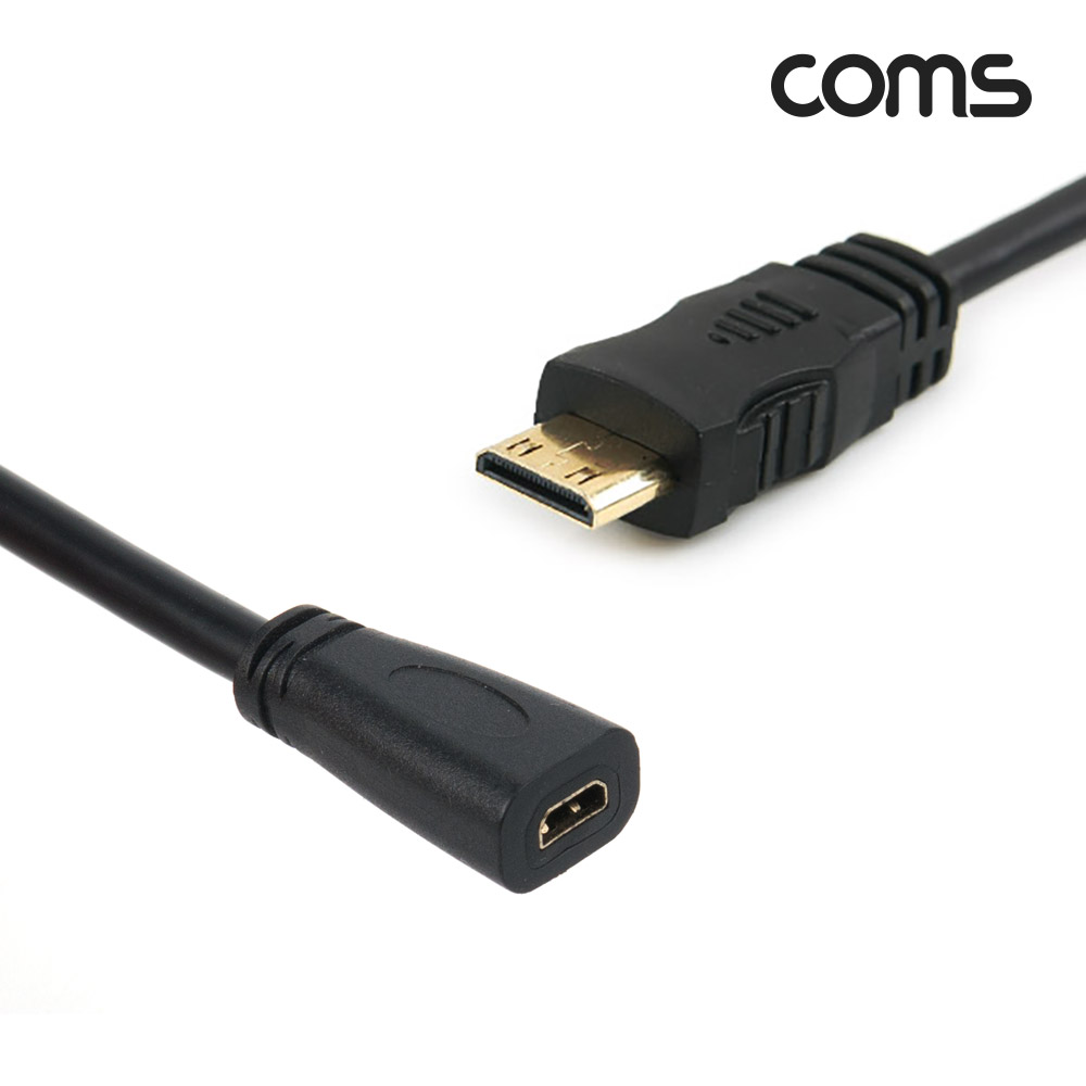 Coms HDMI 연장 젠더(mini HDMI M/Micro HDMI F) 30cm 케이블