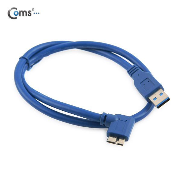 Coms USB 3.0/Micro USB(B) 60cm 청색, 꺾임(꺽임)
