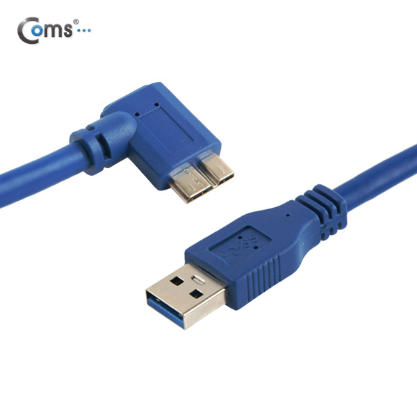 Coms USB 3.0/Micro USB(B) 60cm 청색, 꺾임(꺽임)