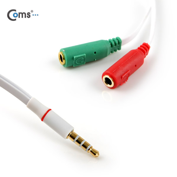 Coms 스마트폰 이어폰/마이크 연장 케이블 20cm