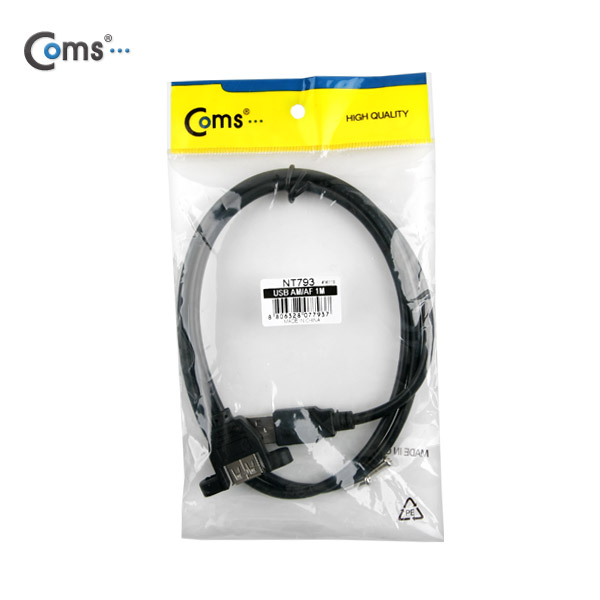 Coms USB 케이블(일반/연장) 1M M/F 브라켓 연결용, 판넬용