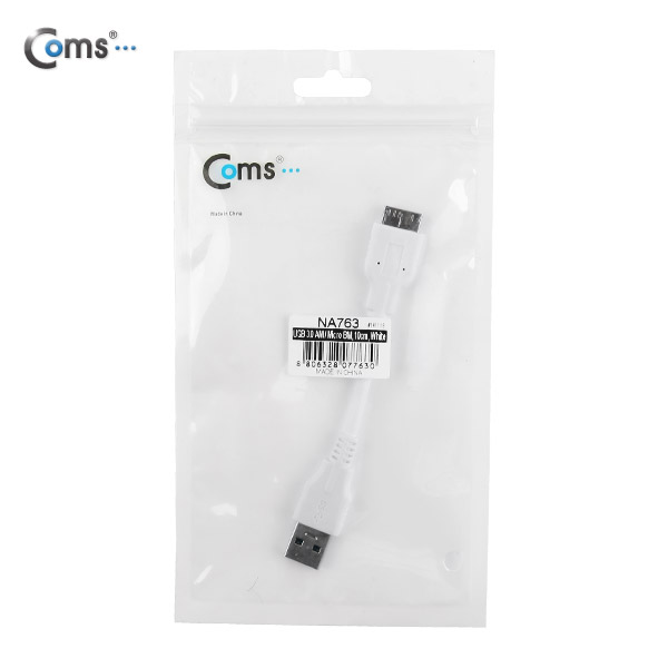 Coms USB 3.0/Micro USB(B) 10cm, White