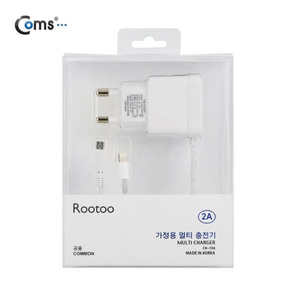 Coms 스마트폰 충전기 (마이크로5핀+아이폰8핀) 2A