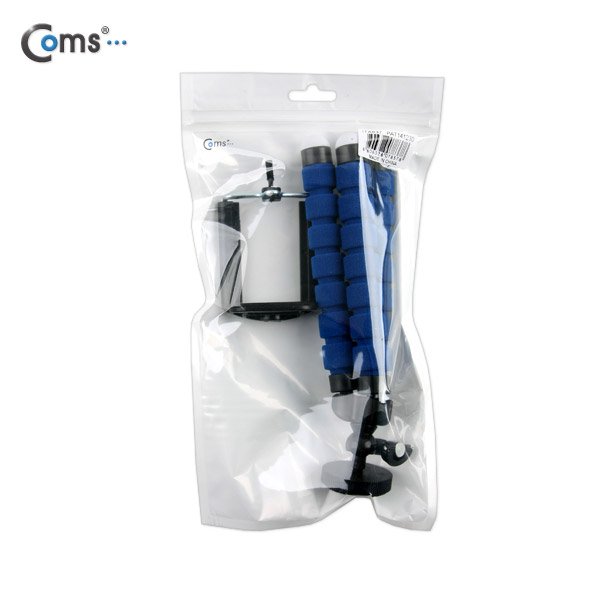 Coms 플렉시블 삼각대 (관절형 / 스마트폰가이드), 스폰지재질, (BLUE)
