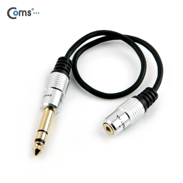 Coms 스테레오 젠더(6.5 M/3.5 F) 케이블타입 30cm