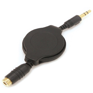 Coms 스테레오 케이블 3.5Φ 연장(자동감김/1.5m)/Lan