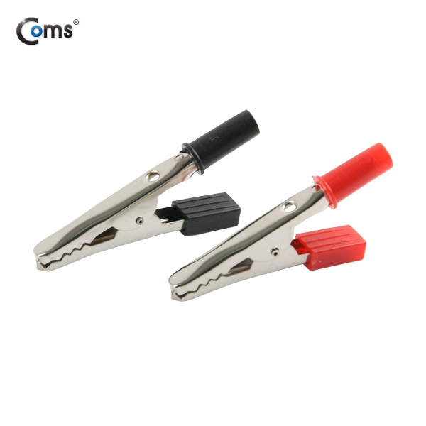 Coms 악어 클립(적색/흑색) 2개, 상하 비대칭