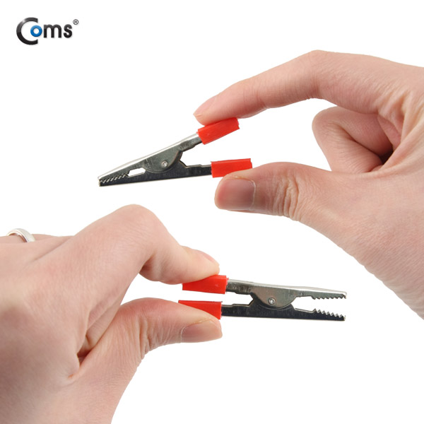 Coms 악어 클립(적색/흑색) 2개, 상하 대칭