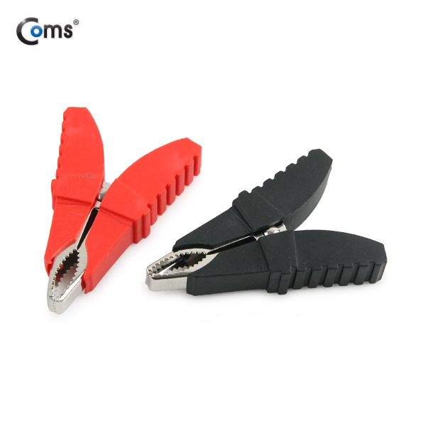 Coms 악어 클립(적색/흑색) 1세트(절연부트 포함)