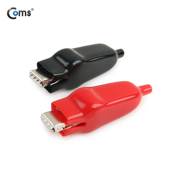 Coms 악어 클립(적색/흑색) 1세트(절연부트 포함), 역방향