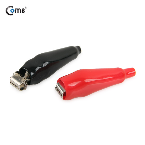 Coms 악어 클립(적색/흑색) 1세트(절연부트 포함), 역방향