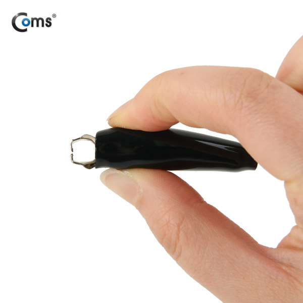 Coms 악어 클립(적색/흑색) 1세트(절연부트 포함), 역방향