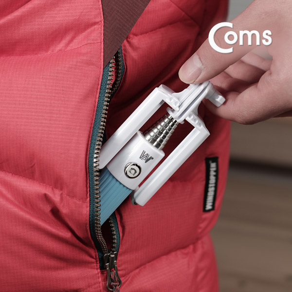 Coms 블루투스 접이식 일체형 셀카봉, GRAY