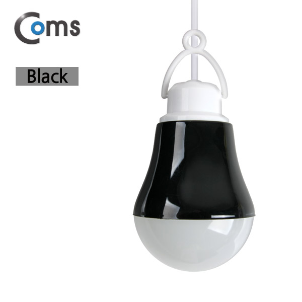 Coms 캠핑용 USB 램프(5V / 3W, 전구형) 길이 1M /Black