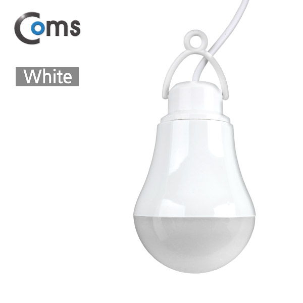 Coms Coms 캠핑용 USB 램프(5V / 3W, 전구형) 길이 1M /White
