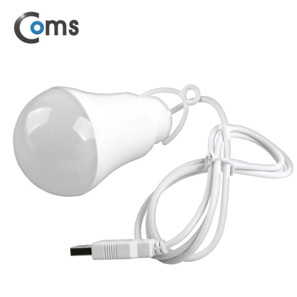 Coms Coms 캠핑용 USB 램프(5V / 3W, 전구형) 길이 1M /White