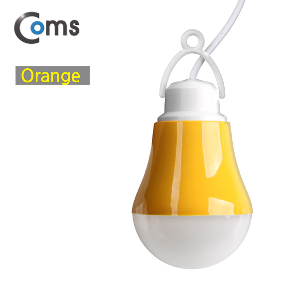 Coms Coms 캠핑용 USB 램프(5V / 3W, 전구형) 길이 1M /Orange