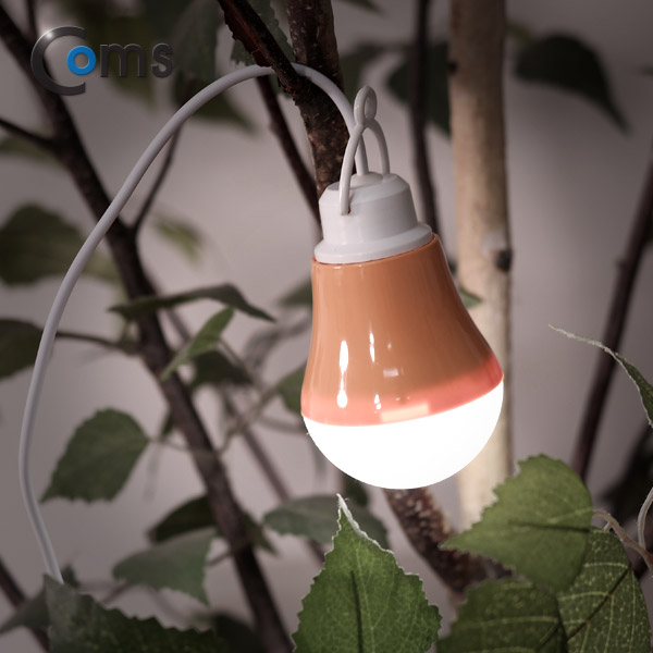 Coms Coms 캠핑용 USB 램프(5V / 3W, 전구형) 길이 1M /Orange