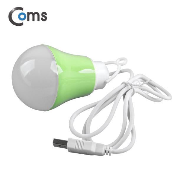 Coms 캠핑용 USB 램프(5V / 3W, 전구형) 길이 1M /Green