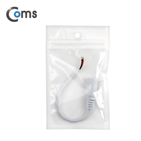 Coms DC 전원 케이블(제작용), DC 2선/DC 플러그 5.5Ø(F), White