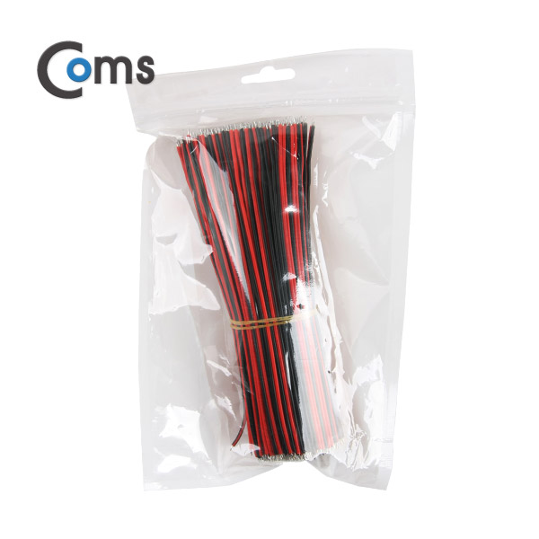 Coms 점퍼 케이블 묶음(200ea) Black-Red 2선/15cm