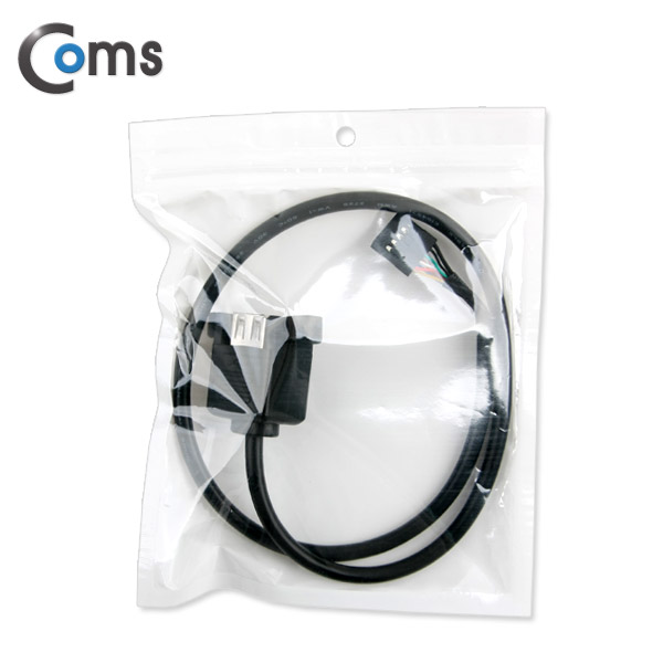 Coms USB 포트 (9P -> 2port USB) 50cm, 상하 2P/ Black