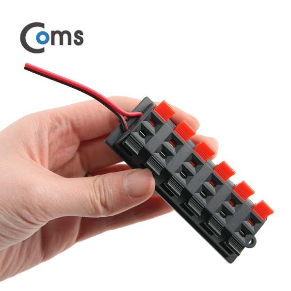 Coms 스피커 터미널 컨넥터/6Pair (Black-Red)