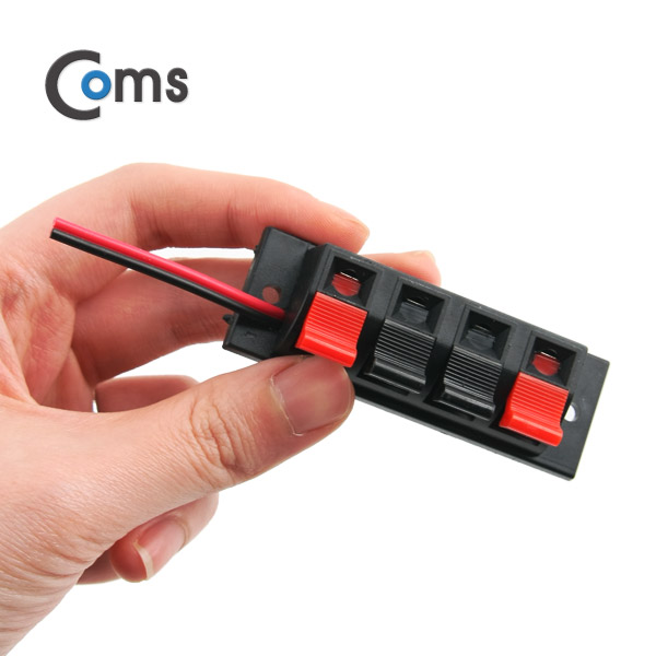 Coms 스피커 터미널 컨넥터/2Pair (Black-Red)