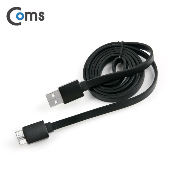 Coms USB 2.0/Micro USB(B) 케이블 1M, Black, 3A출력