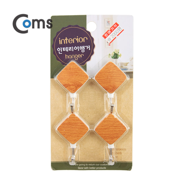 Coms 우드마름모행거 4pcs