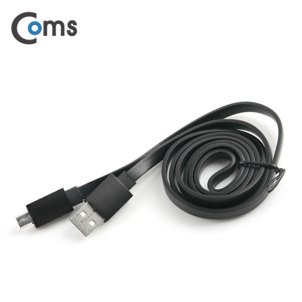 Coms USB/Micro USB(B) 케이블 1M, Black, 3A출력