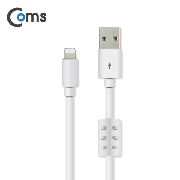 Coms iOS IOS 8핀 (8Pin) 케이블 USB/ 8Pin (필터) 1.5M, White