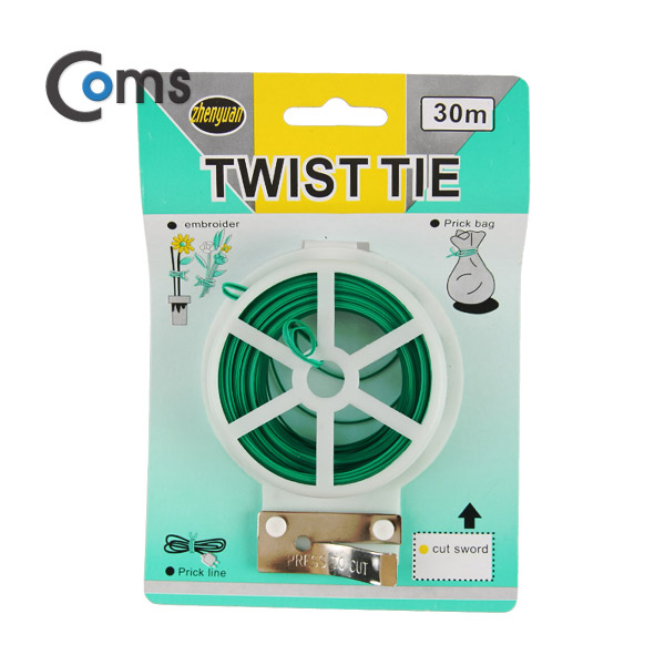 Coms 트위스트 타이 철사 30m