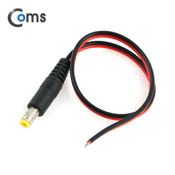 Coms DC 전원 케이블(제작용) DC 플러그(M) DC 2선, 5.5/Black-Red