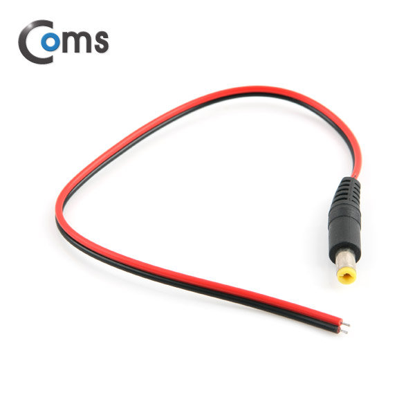 Coms DC 전원 케이블(제작용) DC 플러그(M) DC 2선, 5.5/Black-Red
