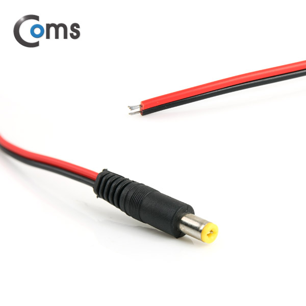Coms DC 전원 케이블(제작용) DC 플러그(M) DC 2선, 5.5/Black-Red