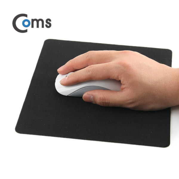 Coms 마우스 패드 (저가형/일반패드) 24*20cm, Black