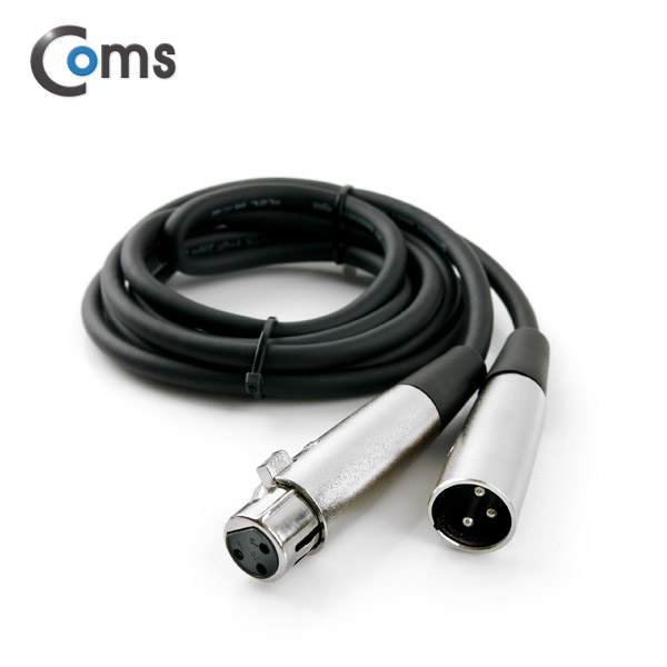 Coms 캐논 케이블 연장 (3P Mic(M)/3P Mic(F) Microphone cbl