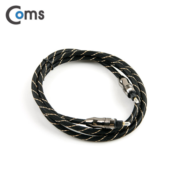 Coms 오디오광 케이블(6∮/각각) 최고급, Black, 1.5M