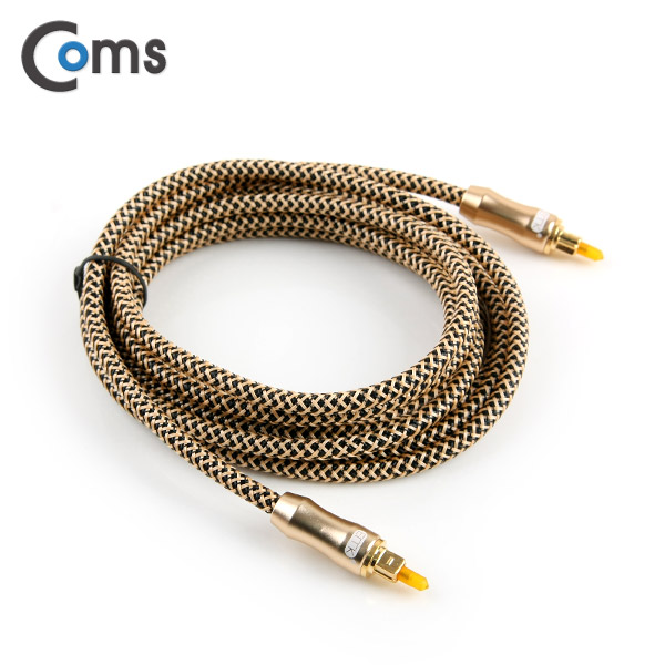 Coms 오디오광 케이블(6∮/각각) Box, 최고급, Gold, 3M