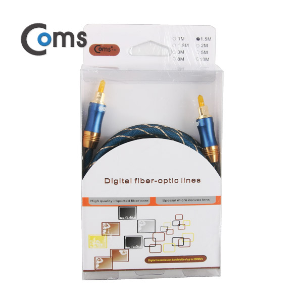 Coms 오디오광 케이블(6∮/각각) Box, 최고급, Dark Blue, 1.5M