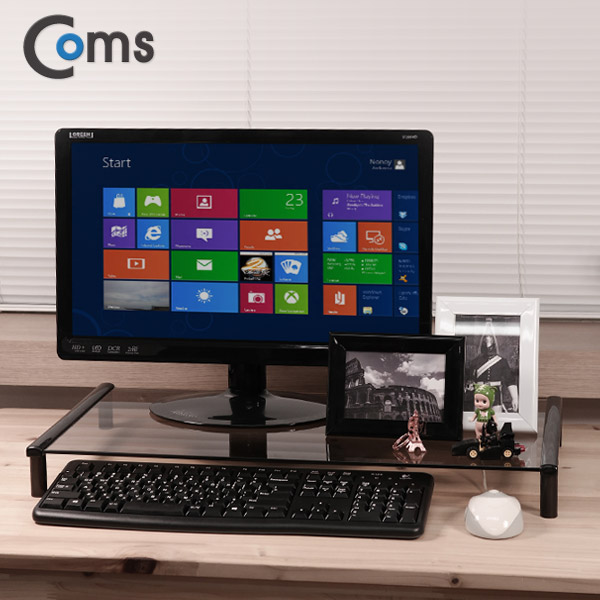 Coms 모니터,노트북 높이조절 스탠드, 1단 (620*309 = 1ea)